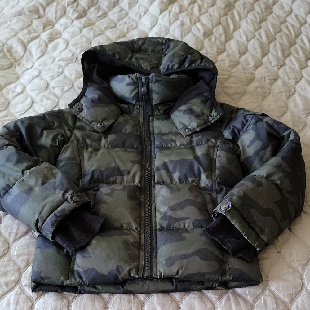 S13 Kids Camouflage Puffer Jacket- READ